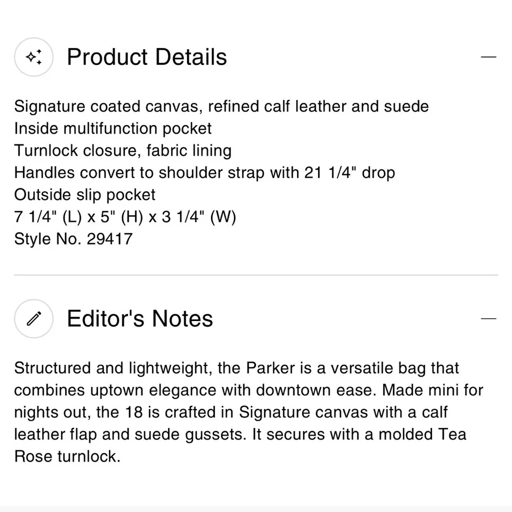 Coach Parker 18 Color Block Signature Canvas Convertible Handbag and Wallet - Picture 16 of 16